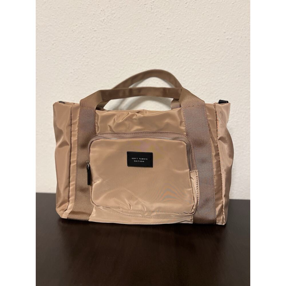 NWT Lefties Soft Fabric Edition Bag Tan Khaki Shoulder Bag Adjustable Strap